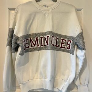 White and Gray Seminoles Men's Sweat Shirt